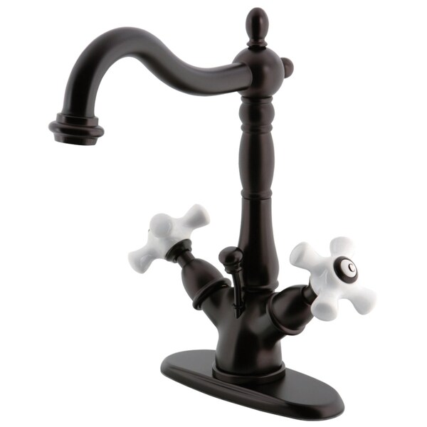 KS1435PX 2-Handle Bthrm Faucet W/Brass Pop-Up & Cover Plate Bronze